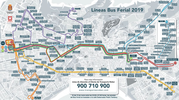 Map of bus lines to fair